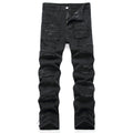 Black Slim Fit Ripped DENM