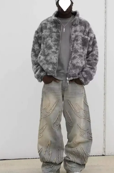 Grey Retro Patch DENM