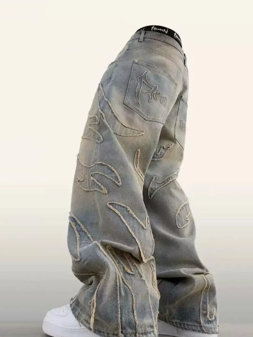 Grey Retro Patch DENM