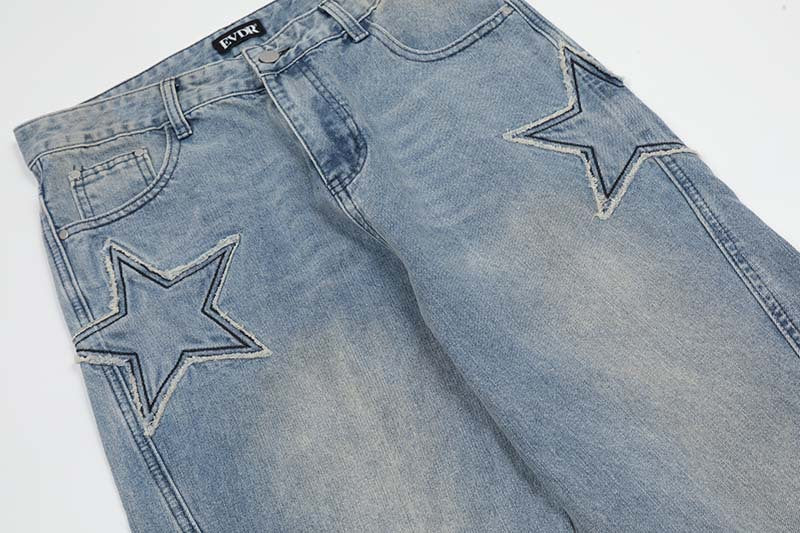 Blue Star Embroidered DENM