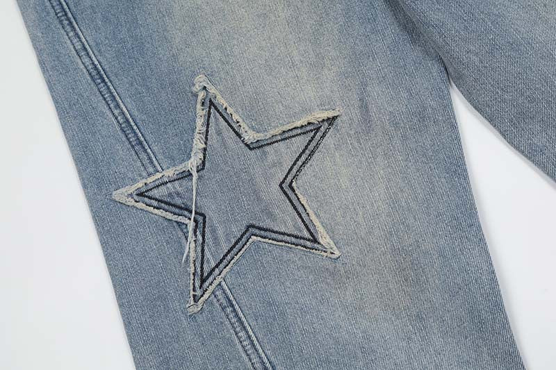 Blue Star Embroidered DENM