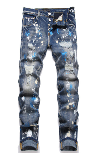 Slim Ripped Splatter DENM