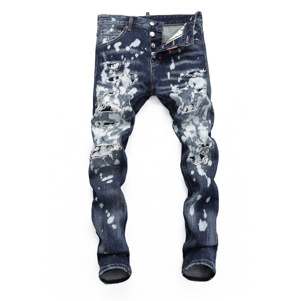 Slim Ripped Splatter DENM