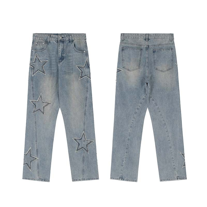 Blue Star Embroidered DENM