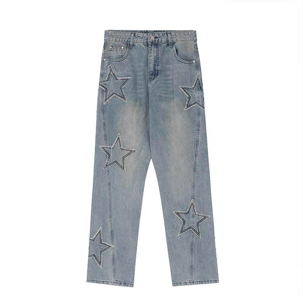 Blue Star Embroidered DENM